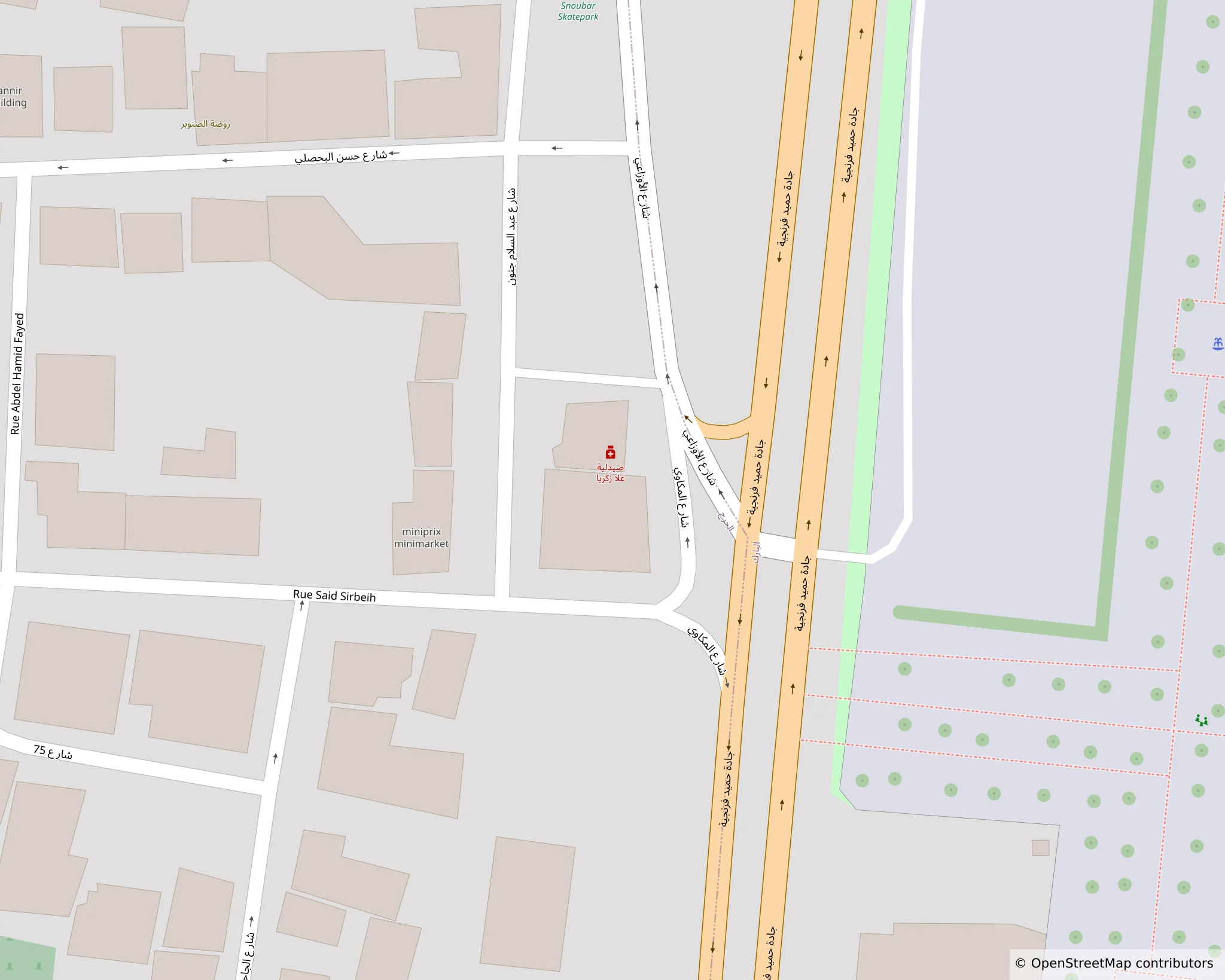Qasqas delivery area map, Makkawi Street